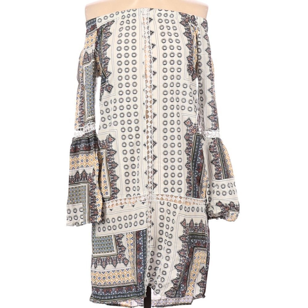 Highness Boho Crochet Detail Dress Size S